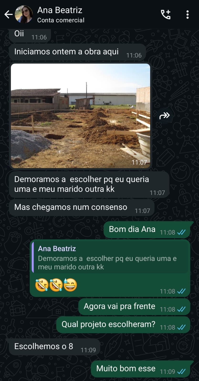 Conversa WhatsApp - Ana Beatriz